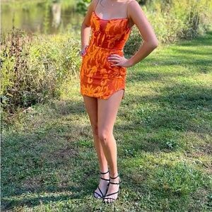 Vibrant Orange Mini Dress